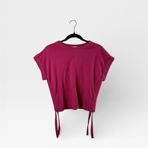 Sam‎ Edelman Magenta Side Ruching and ties Size Small (H)